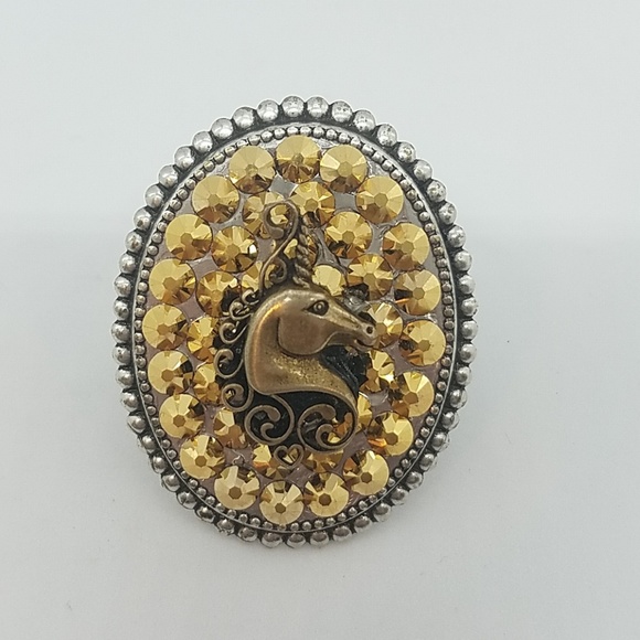 GASOLINE GLAMOUR Jewelry - Unicorn rhinestone Swarovski charm ring smaple GASOLINE GLAMOUR Jewelry - Unicorn rhinestone Swarovski charm ring smaple